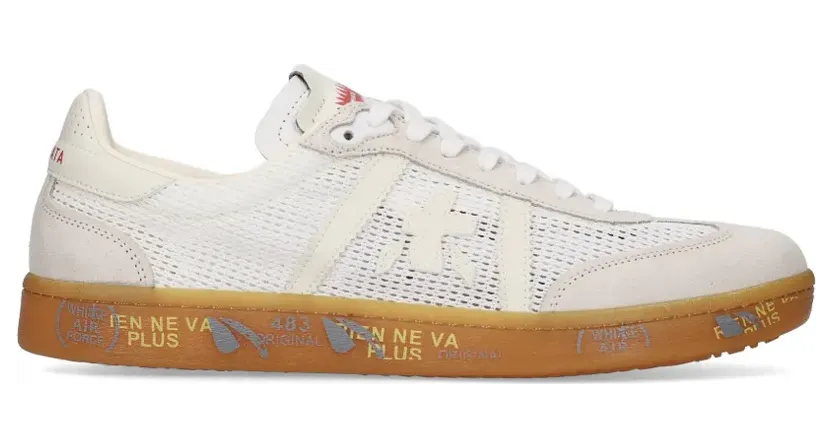 Premiata Bonnie Wildleder-Sneakers mit Mesh-Einsatz Nude (BONNIE8287)