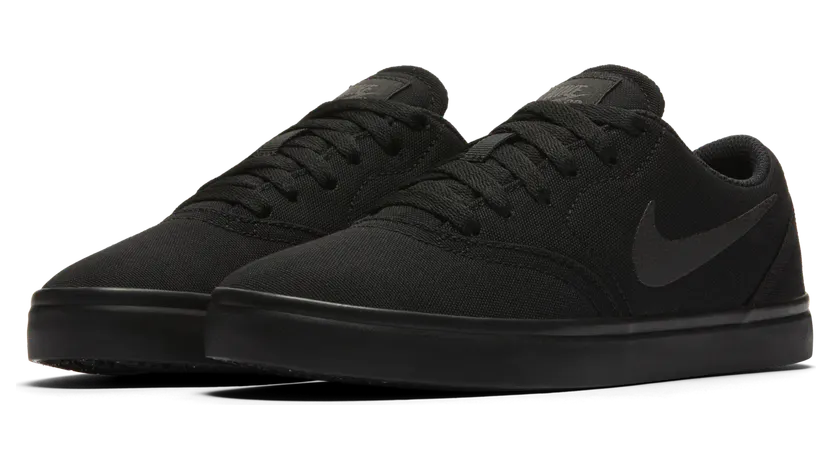Nike SB Check Canvas Skateschoen kids Zwart (905373-015)