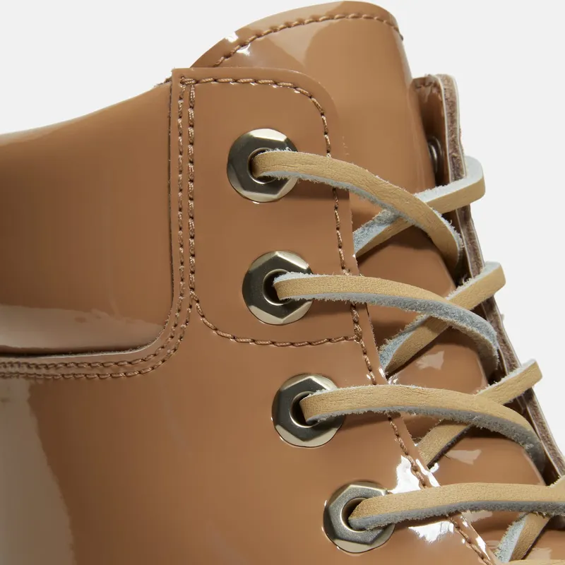 Timberland Stone Street 6″ Waterproof Platform Boot Beige Patent Leather (TB0A2H3C-AKJ)