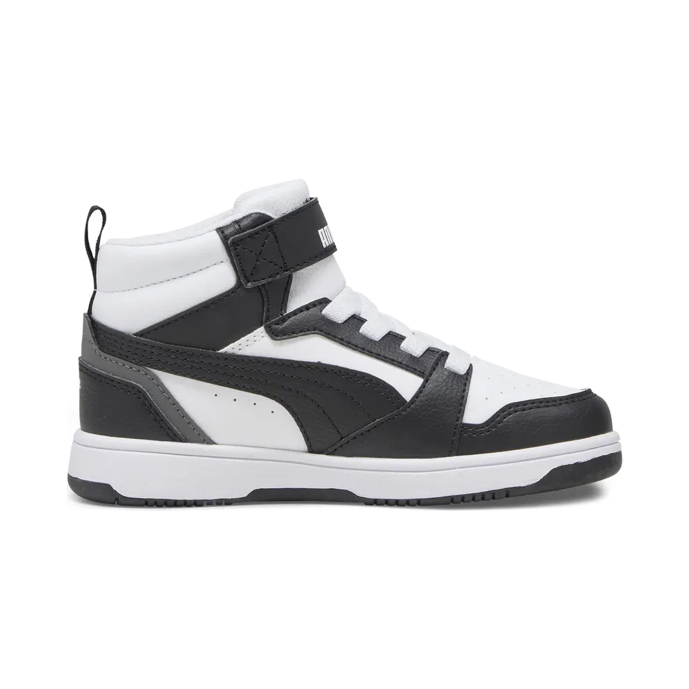 Puma Rebound V6 Mid “Puma White / Puma Black / Shadow Gray” (393832_01)