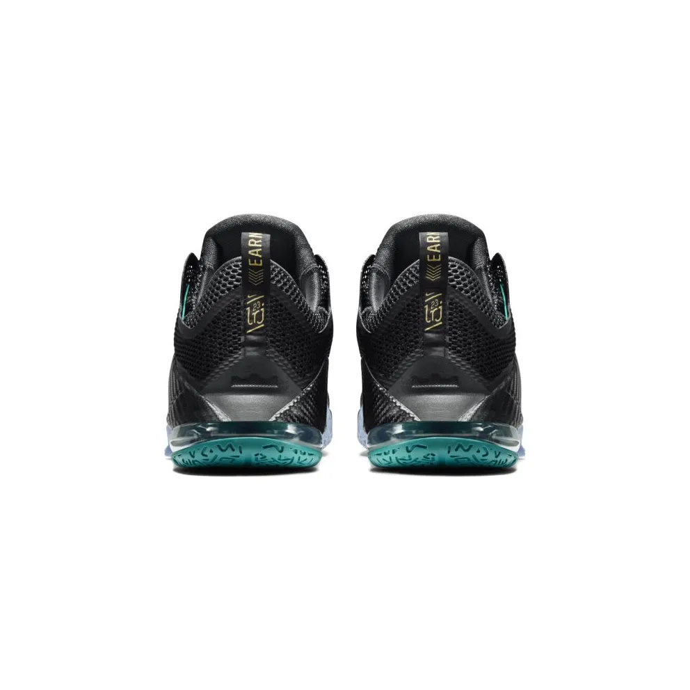 Nike LeBron 12 Low SVSM Black/Metallic Gold-Anthracite-Radiant Emerald (724557-070)