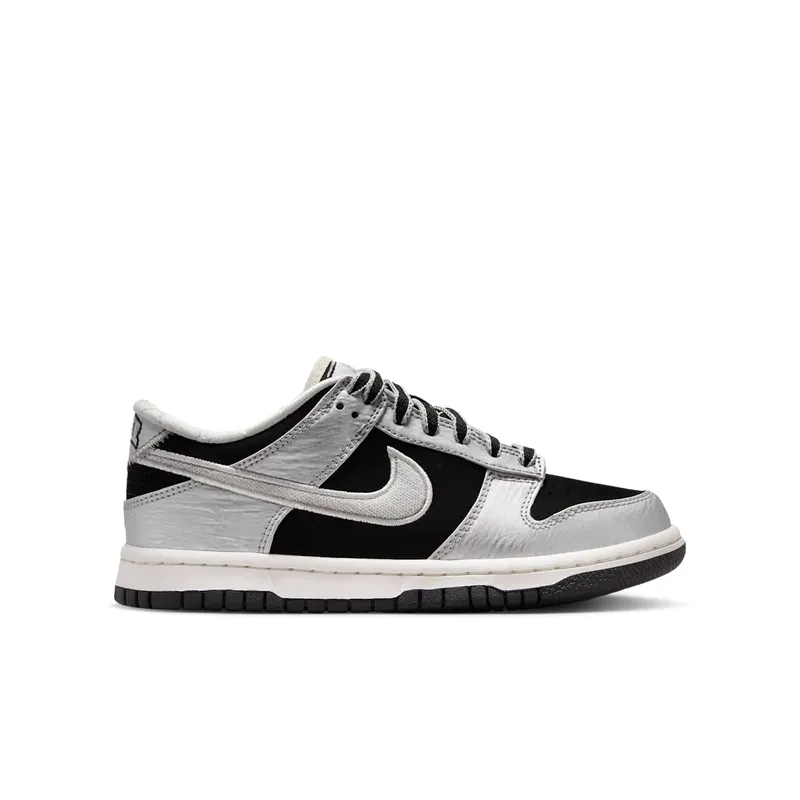 Nike Dunk Low LV8 GS “Metallic Silver Black Sail” (IV5971-001)