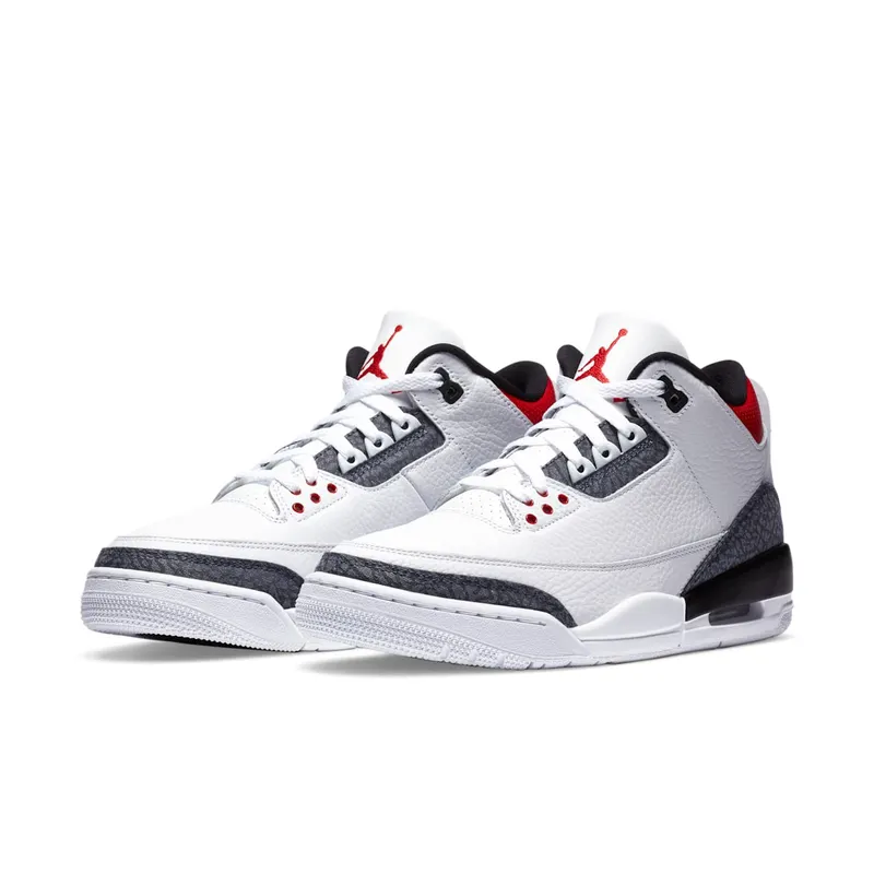 Jordan 3 Retro SE Fire Red Denim (2020) White/Black-Fire Red (CZ6431-100)