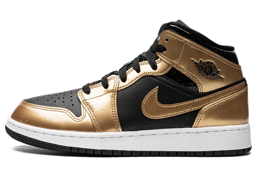 Air Jordan 1 Mid SE GS “Metallic Gold Black” (DR6967-071)