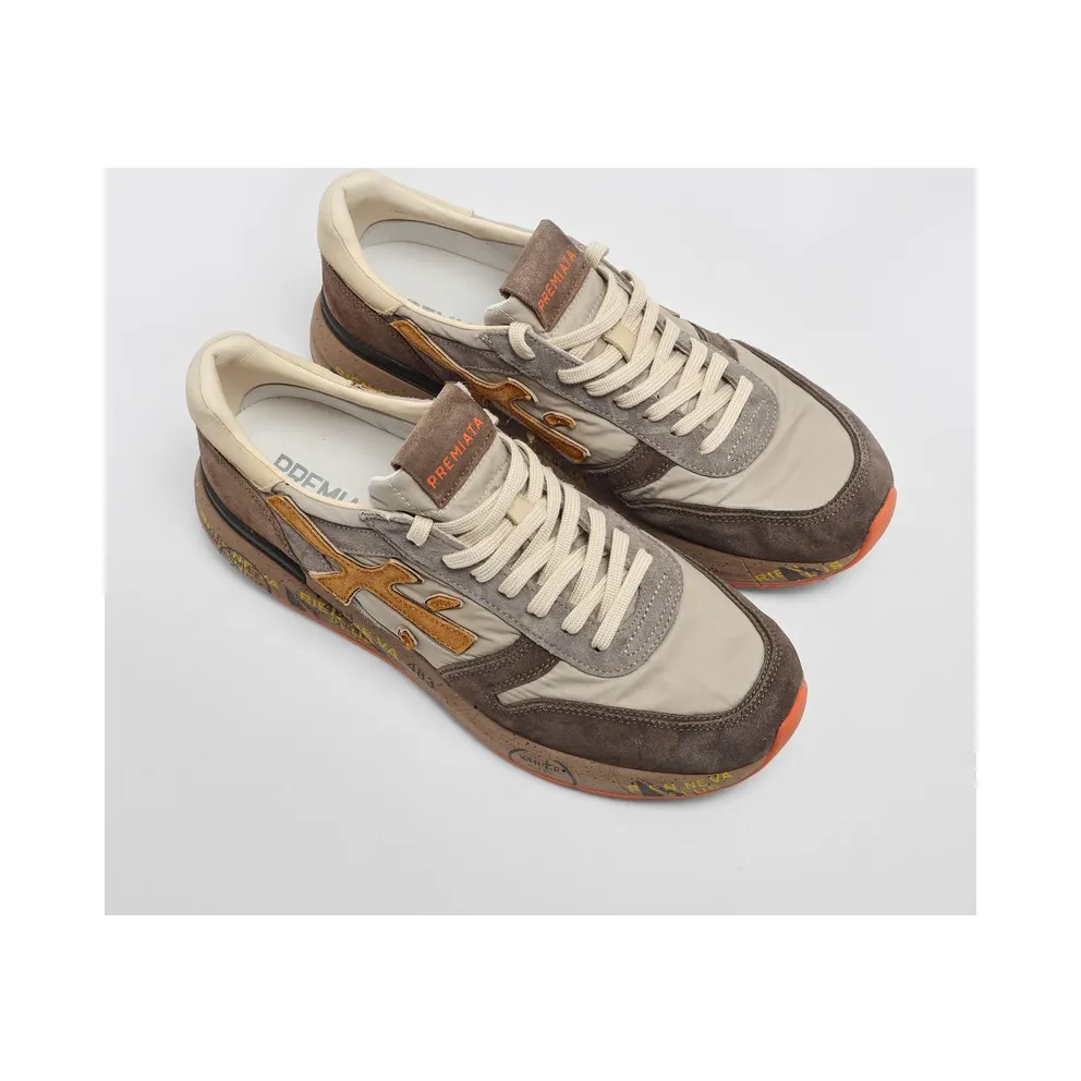 Premiata Mick Suede and Nylon Brown (MICK7866)