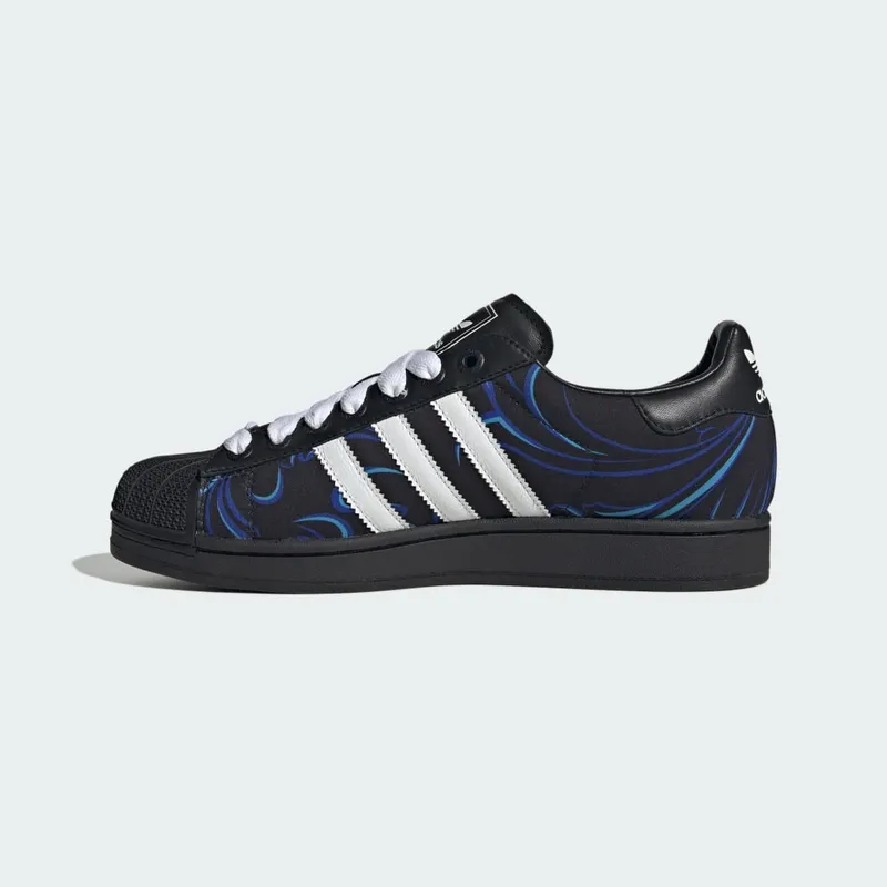 Adidas SUPERSTAR II Shoes Core Black / Cloud White / Lucid Blue (KJ1251)
