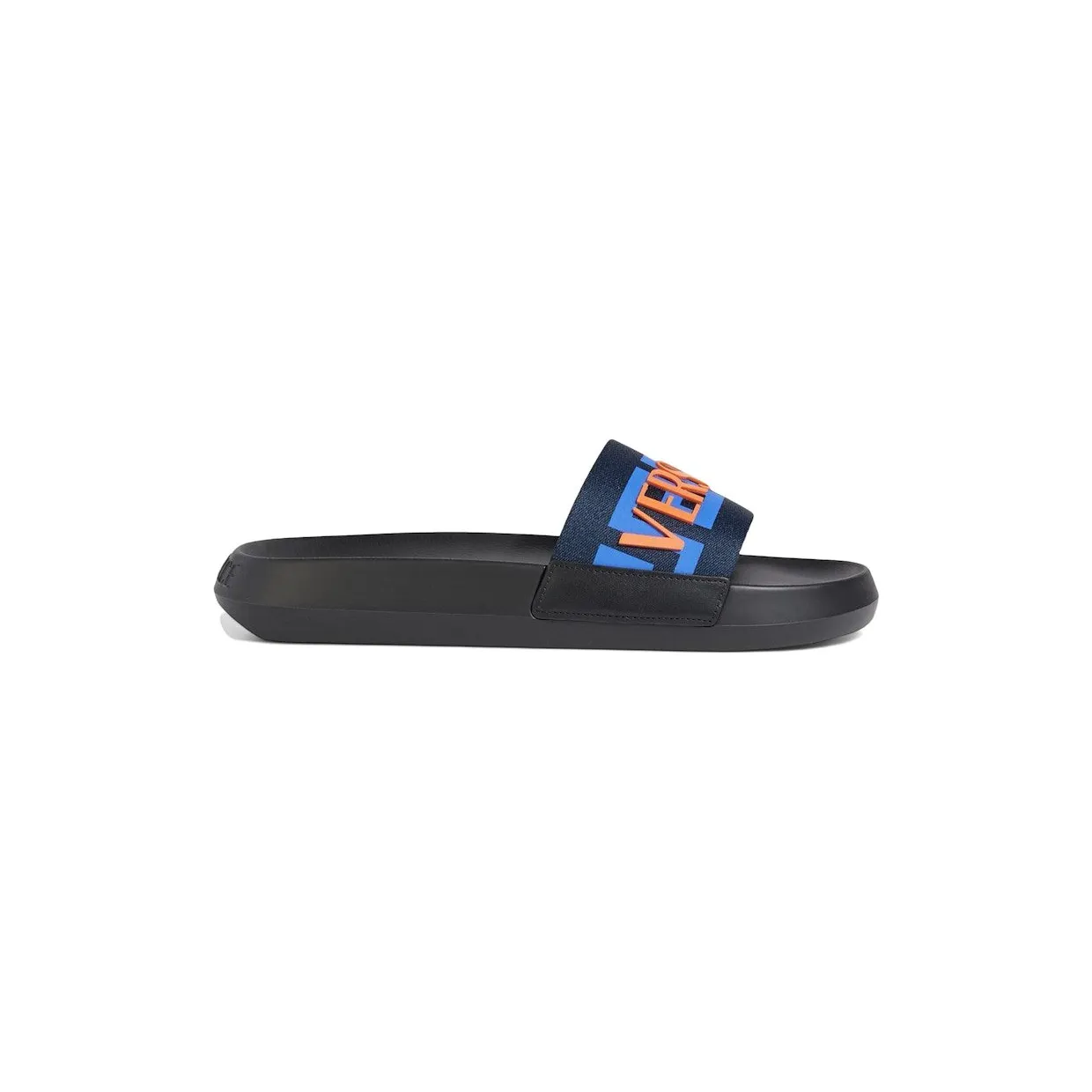Versace Greca Logo Slides Black Blue Red (1008732 1A05627 2UF90)