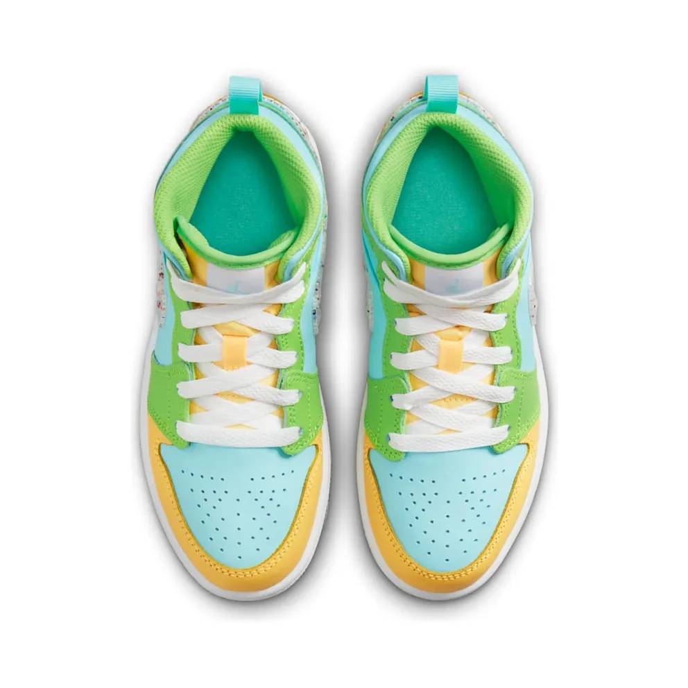 Jordan 1 Mid SE Glacier Ice Citron Pulse Action Green White (DX4370-400)