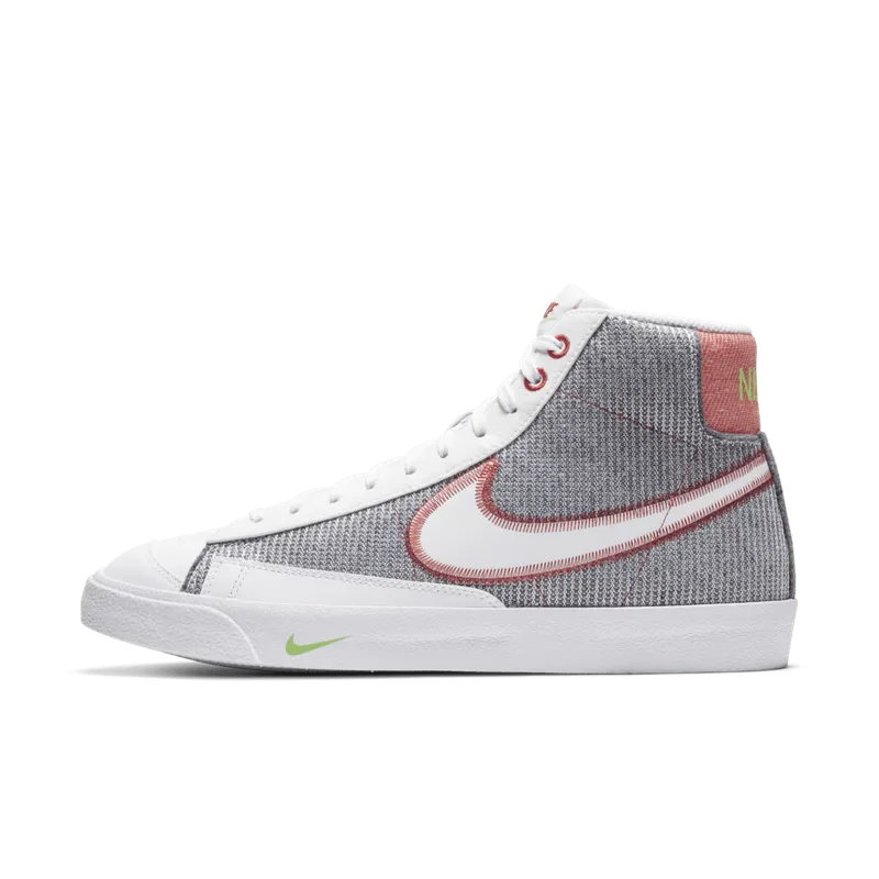 Nike Blazer Mid ’77 Recycled White Grey/Sport Red/Electric Green (CW5838-022)