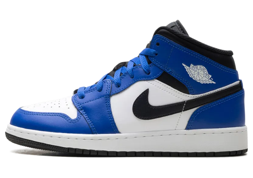 Jordan 1 Mid GS “Game Royal White Black” (DQ8423-402)