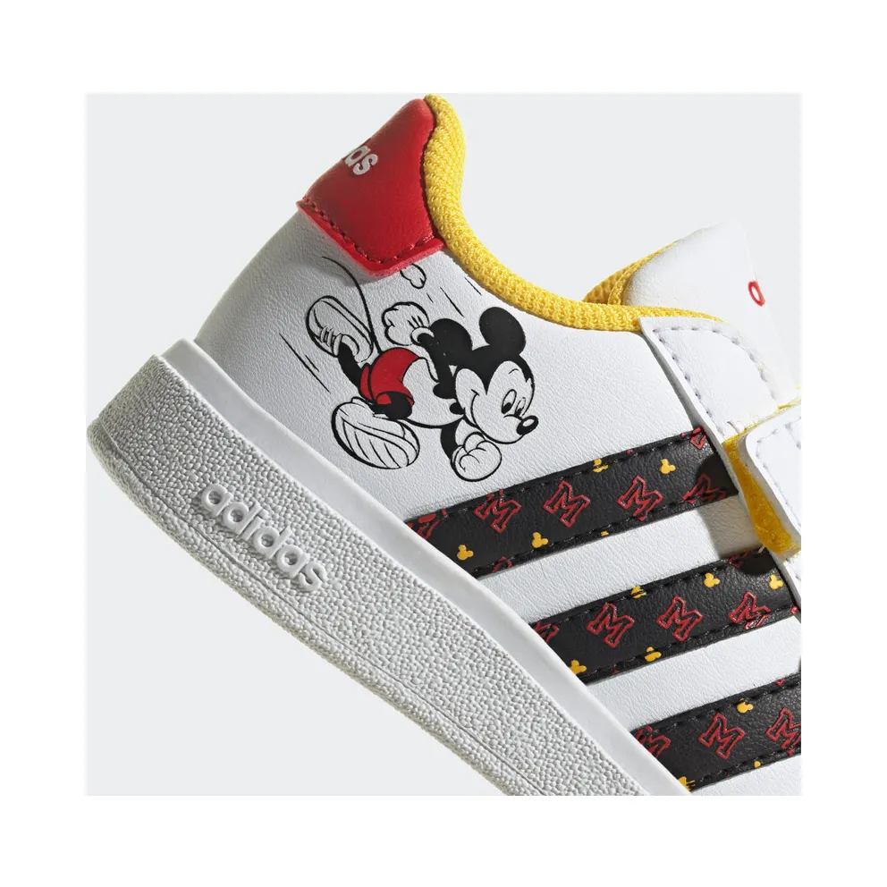 Adidas adidas x Disney Grand Court Mickey Lifestyle Court Hook-and-Loop Cloud White / Core Black / Better Scarlet (HP7759)