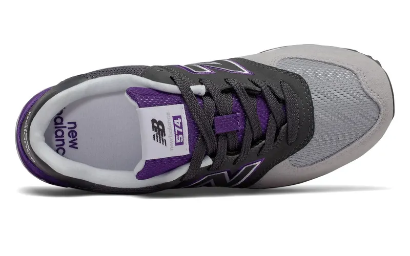 New Balance 574 Shadow Logo PS “Black Purple” (GC574UPB)
