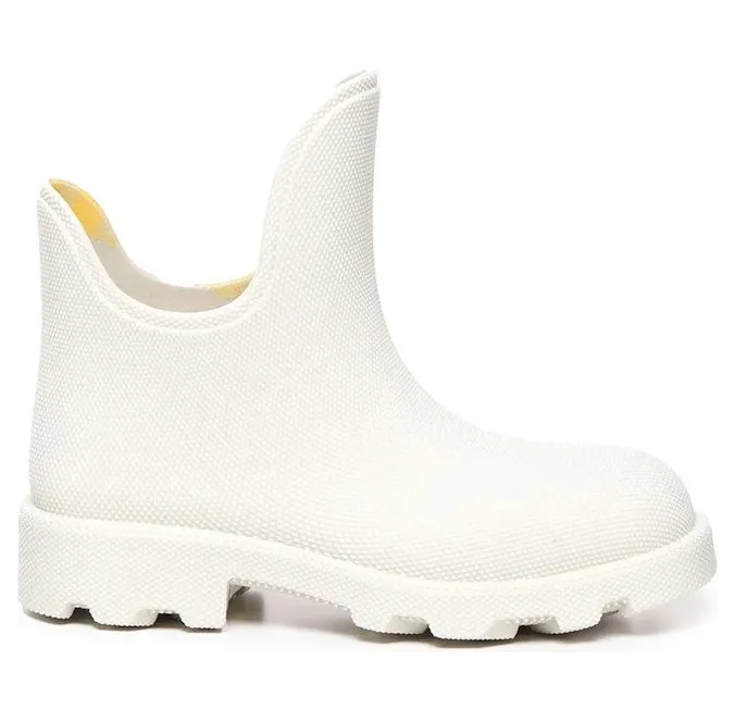Burberry Round Toe Slip-On Boot White (8075493)