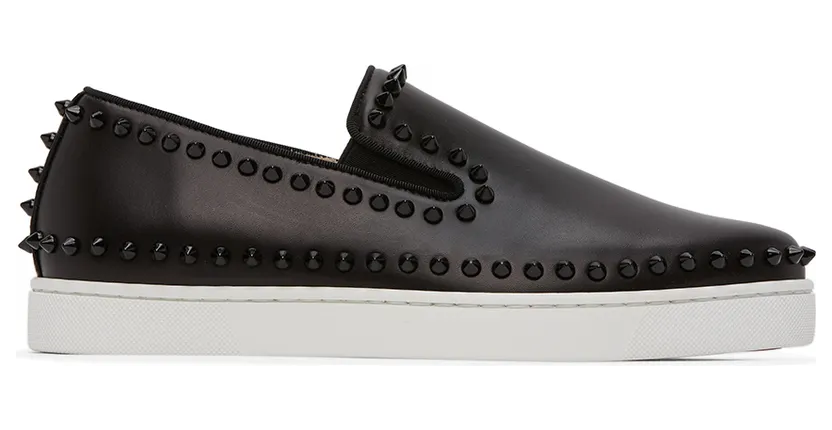 Christian Louboutin Black Pik Boat Sneakers (3130444)