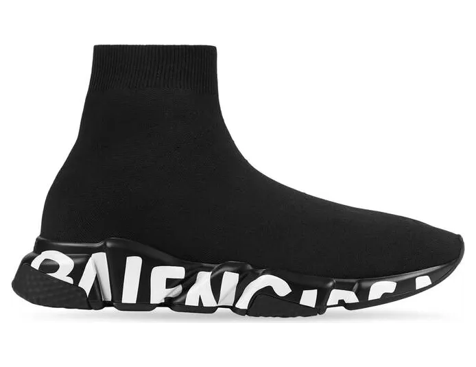 Balenciaga Speed Graffiti Trainers Black (605972W05GE1006/645334W2DB71006) (2)