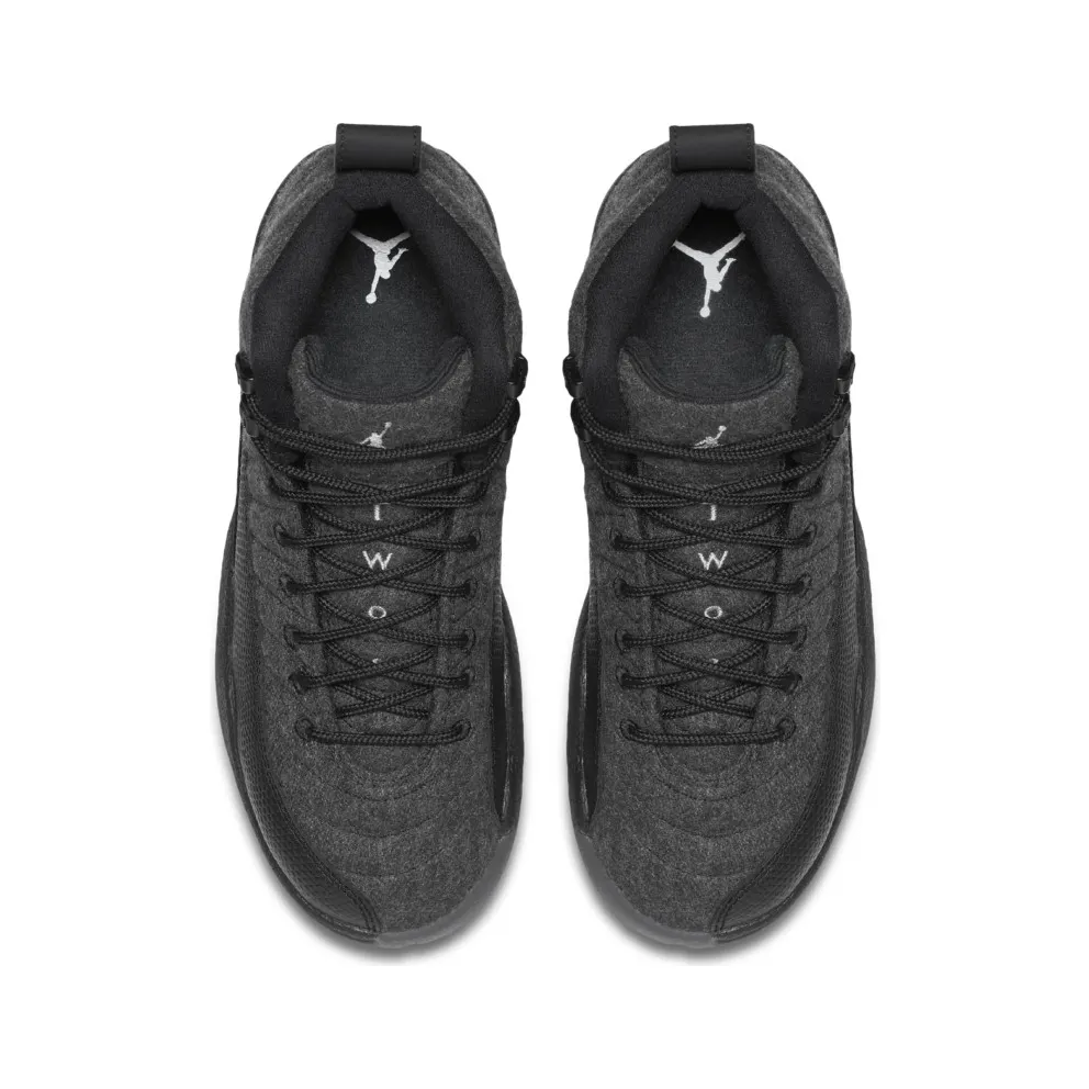 Jordan 12 Retro Wool (GS) Dark Grey/Metallic Silver-Black (852626-003)