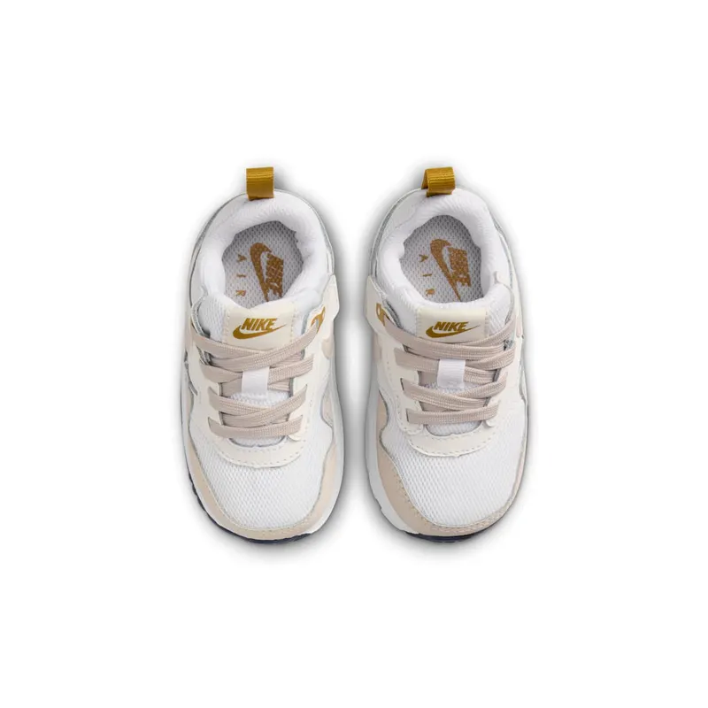 Nike Air Max 1 EasyOn Infant “White Bronzine Midnight Navy Light Orewood Brown (I)” (DZ3309-103)