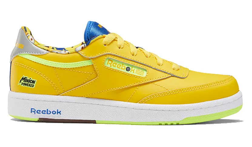 Reebok Club C Minions (GS) Primal Yellow/Humble Blue-Silver Metallic (Other Brands Reebok)