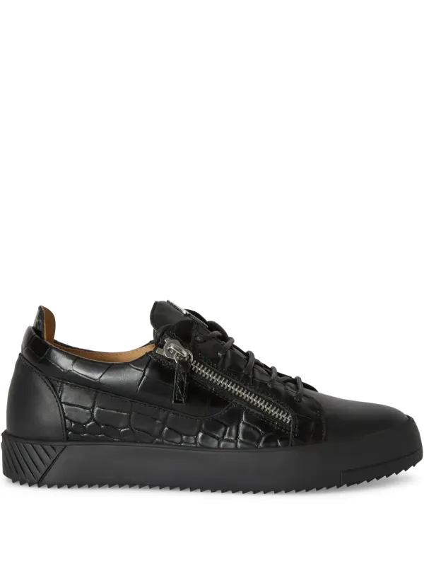Giuseppe Zanotti Frankie Sneakers mit doppeltem Reißverschluss – Schwarz (RU90104H08)