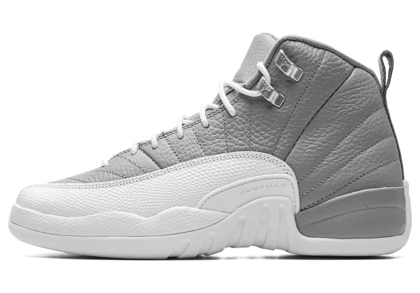 Nike Jordan Kids Gray Air Jordan 12 Retro Big Kids Sneakers (153265-015)