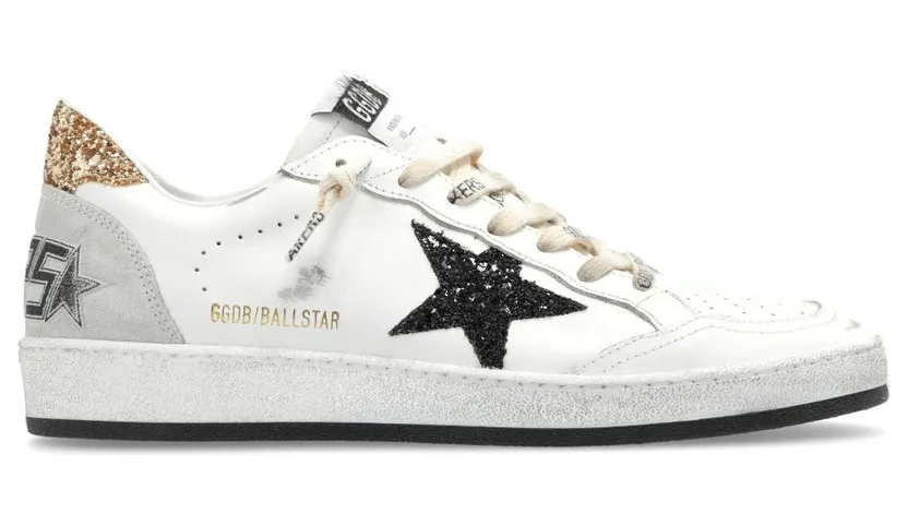 Golden Goose Ball Star White Black Gold Ice