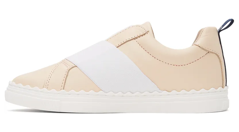 Chloé Kids Pink Leather Lauren Sneakers (C19147) (3)