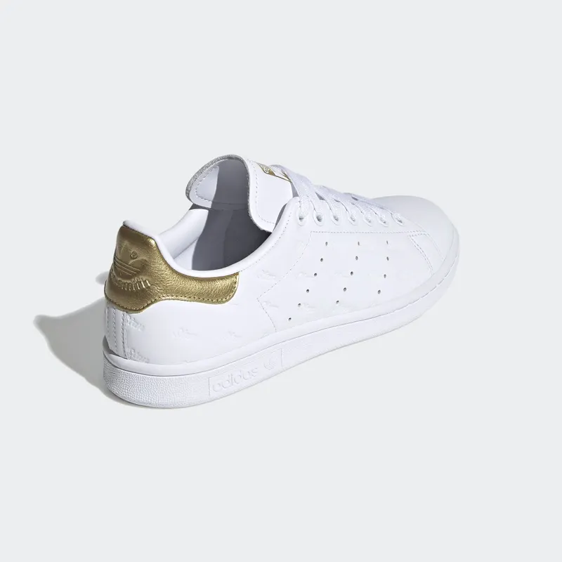 adidas Stan Smith Debossed Logos Gold (W) Cloud White/Cloud White/Gold Metallic (EF6853)