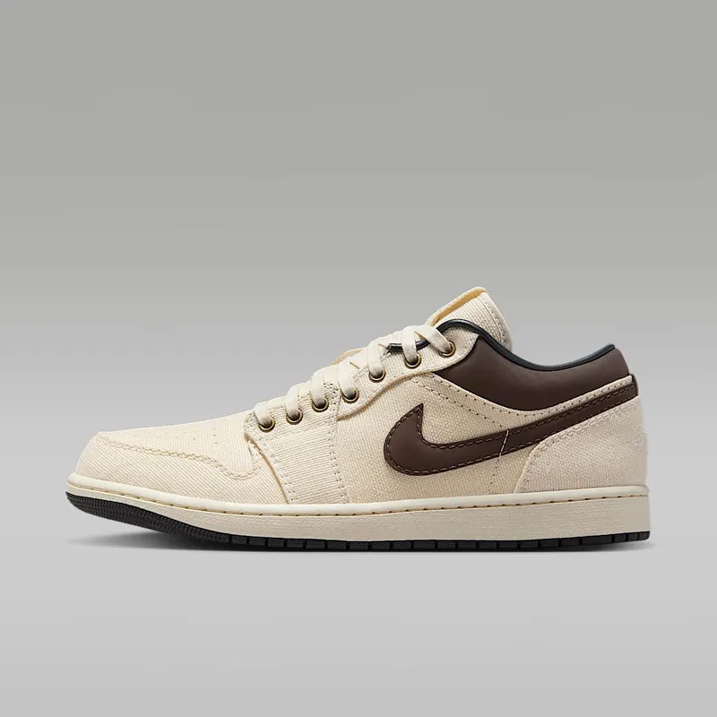 Air Jordan 1 Low Premium “Pale Ivory Baroque Brown” (IB8058-110)
