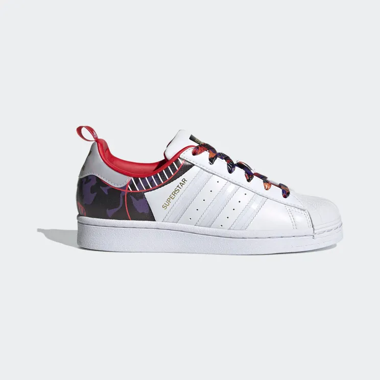 Adidas Superstar J ‘Chinese New Year – Year Of The Ox Camo’ Cloud White/Cloud White/Scarlet (GZ7350)