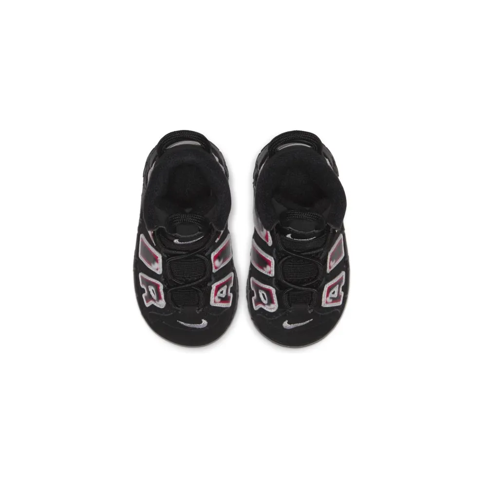 Nike Air More Uptempo 96 Spray Paint (TD) Black/White/Laser Crimson (CK0825-010)