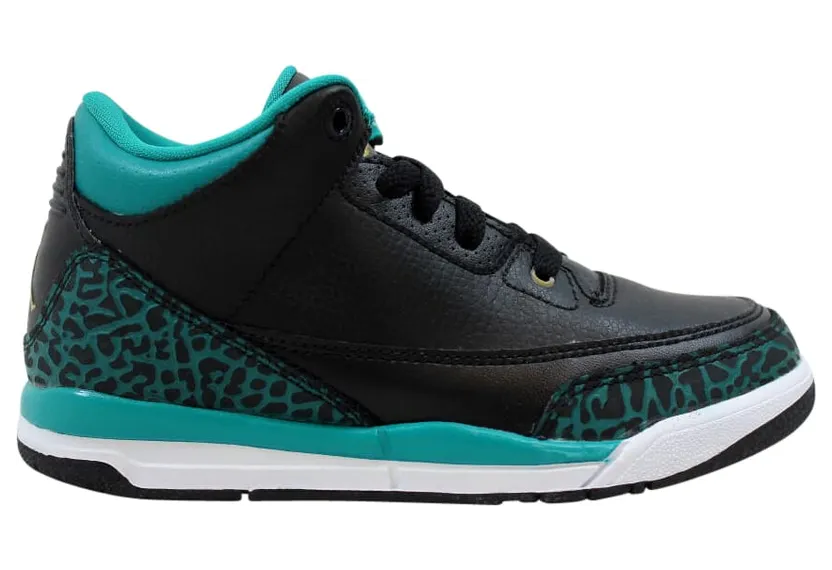 Air Jordan 3 Retro GP Black Metallic Gold Rio Teal (PS)