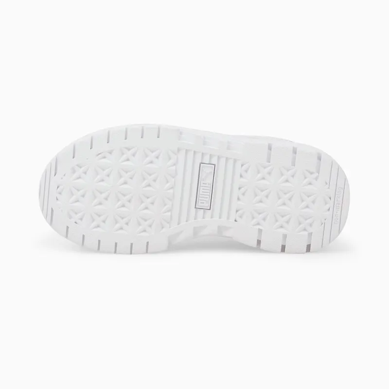 PUMA Mayze Leather Kids’ White/Gold (384528-01)