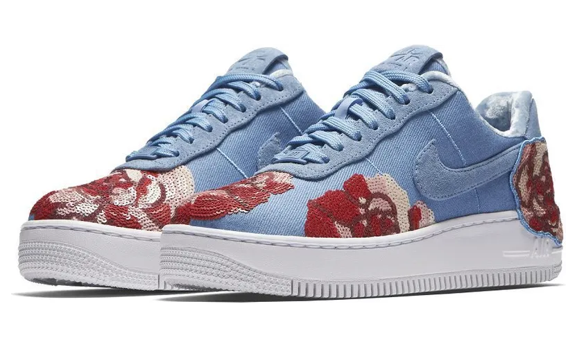 Nike Air Force 1 Upstep Low Denim Rose Sky (W) (898421-402)