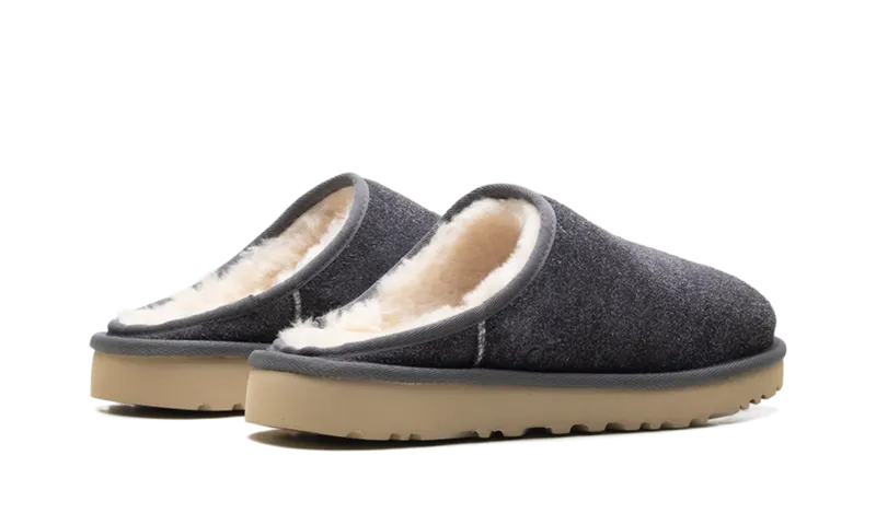 Ugg Classic Slip-On Shaggy Suede Slide “Dark Grey” (1153104-DGRY)
