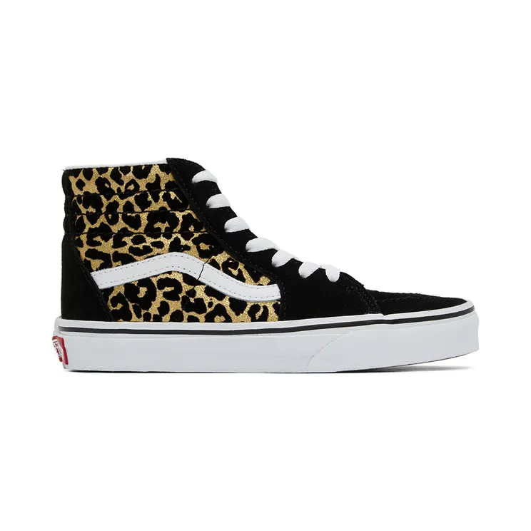 Vans Kids Gold & Black Leopard Sk8-Hi Little Kids Sneakers (VN000D5FABS1)