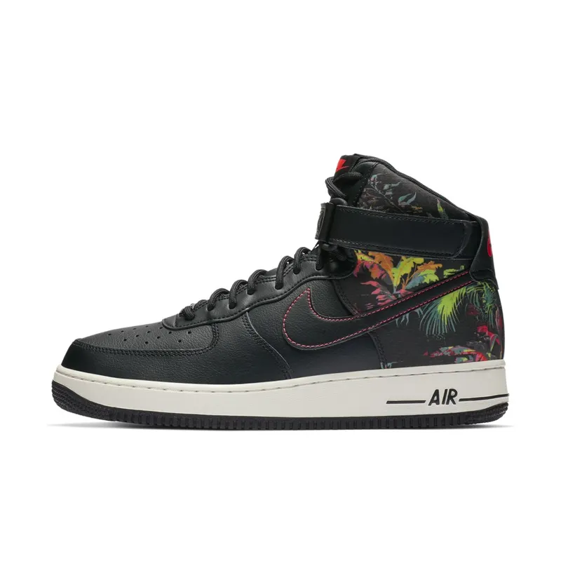 Nike Air Force 1 High Floral Black/Red Orbit-Summit White-Black (CI2304-001)