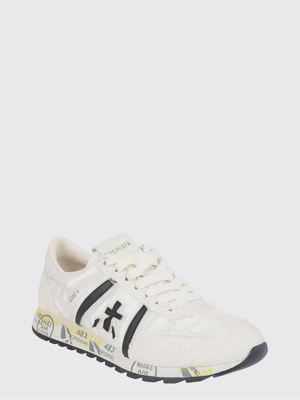 Premiata Lucy Cotton Twill and Nylon Sneakers White (LUCY8139)