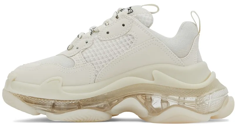 Balenciaga Tan Clear Sole Triple S (544351 W2GA1)