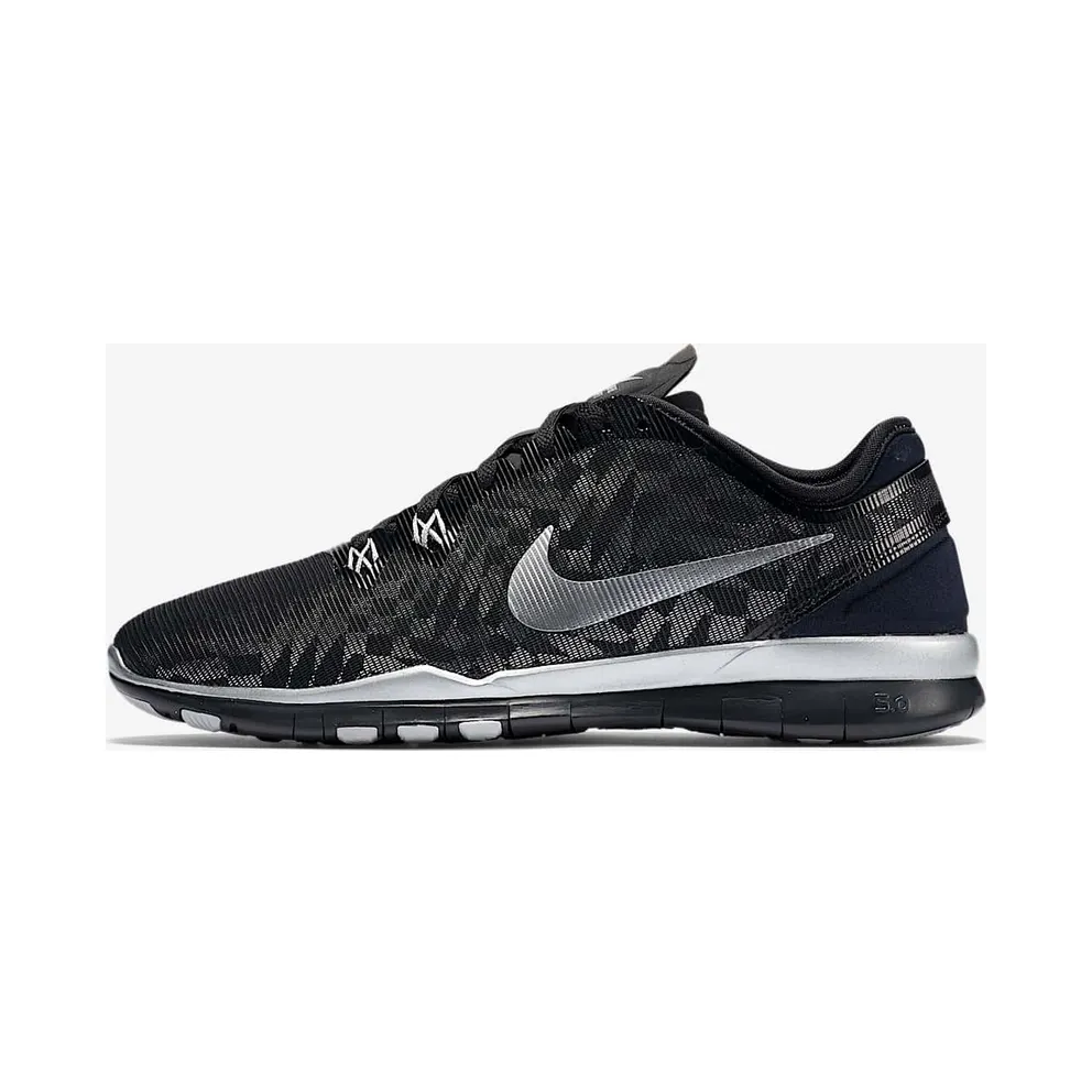 Nike Free 5.0 TR Fit 5 Black Metallic Silver (W) Black/Metallic Silver (806277-001)