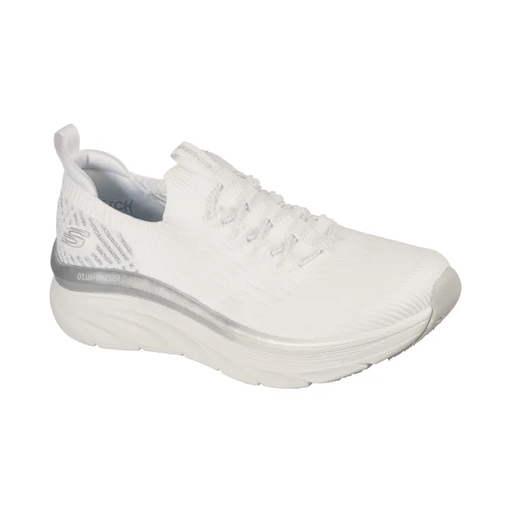Skechers Relaxed Fit: D’Lux Walker Let it Glow “White / Silver (149366 Wsl)” (149366WSL)