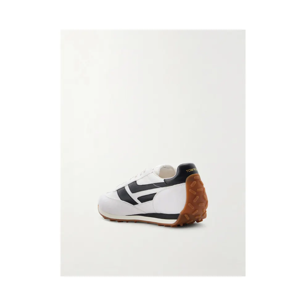 Tom Ford Mick Leather-Trimmed Suede and Mesh White (J1511-LCL456N)