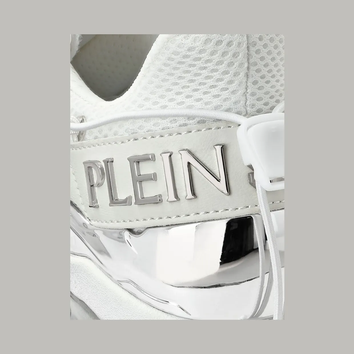 Plein Sport Mesh And Leather Sneakers White (PAESUSC0746STE003N0101) (3)