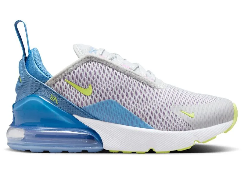 Nike Air Max 270 Pure Platinum Rush Fuchsia Blue Beyond Light Lemon Twist (IB4404-043)