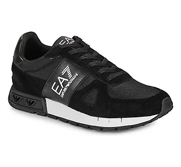 Emporio Armani EA7 – Logo-print Panelled Sneakers – Heren – Schoenen – Zwart (X8X151XK354A120)