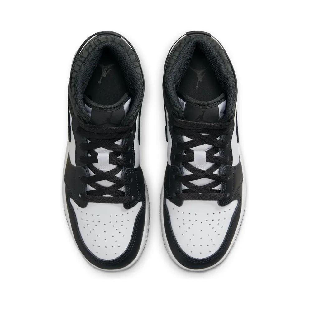 Nike Air Jordan 1 Mid SE Elephant Print Black (GS) (FB9909-001)