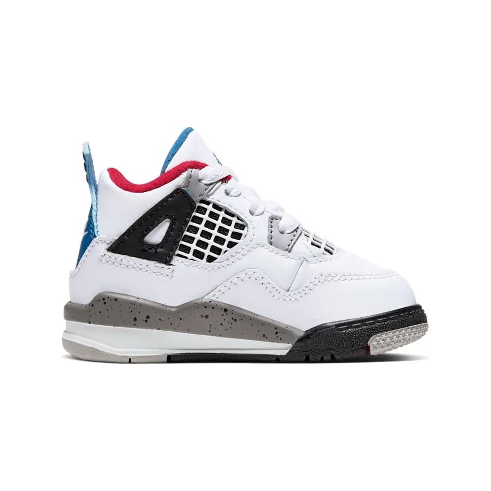 Jordan 4 Retro What The (TD) White/Military Blue-Fire Red-Black-Cement Grey (BQ7670-146)