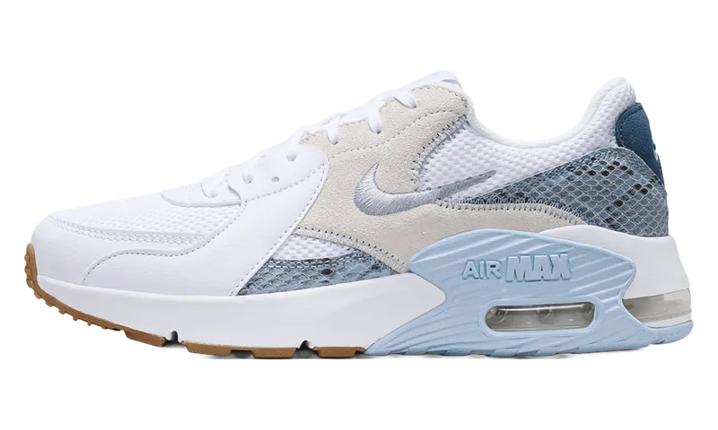 Nike Air Max Excee Premium Womens “White Hydrogen Blue Snakeskin” (IR1379-100)