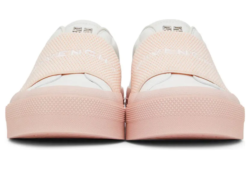 Givenchy White & Pink City Court Slip-On Sneakers (BE0029E1BE149) (2)