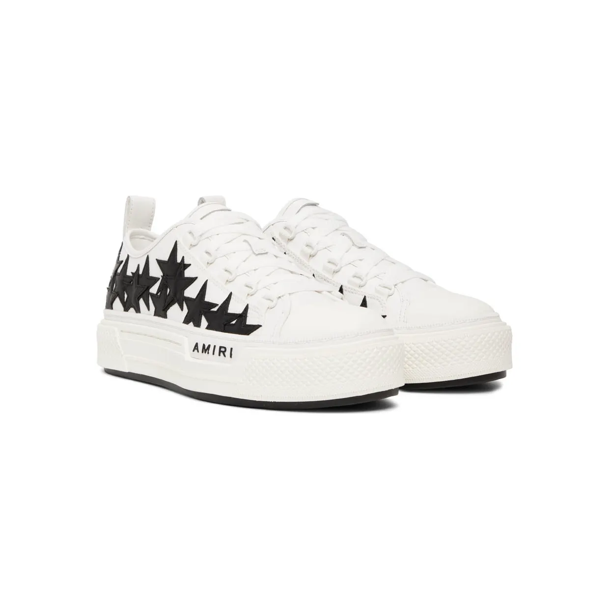 AMIRI White & Black Stars Court Low-Top Sneakers (PF22MFS014-111) (4)