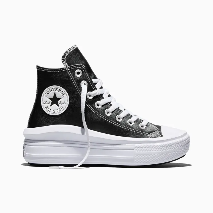 Converse Chuck Taylor All Star Move Platform Foundational Leather “Black / White / White” (A04294C)